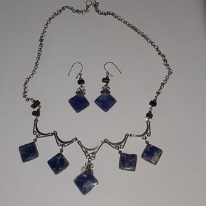 Handmade necklace and earring set